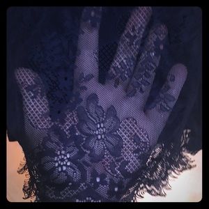 NY & Company XL Tank with lace overlay on front.